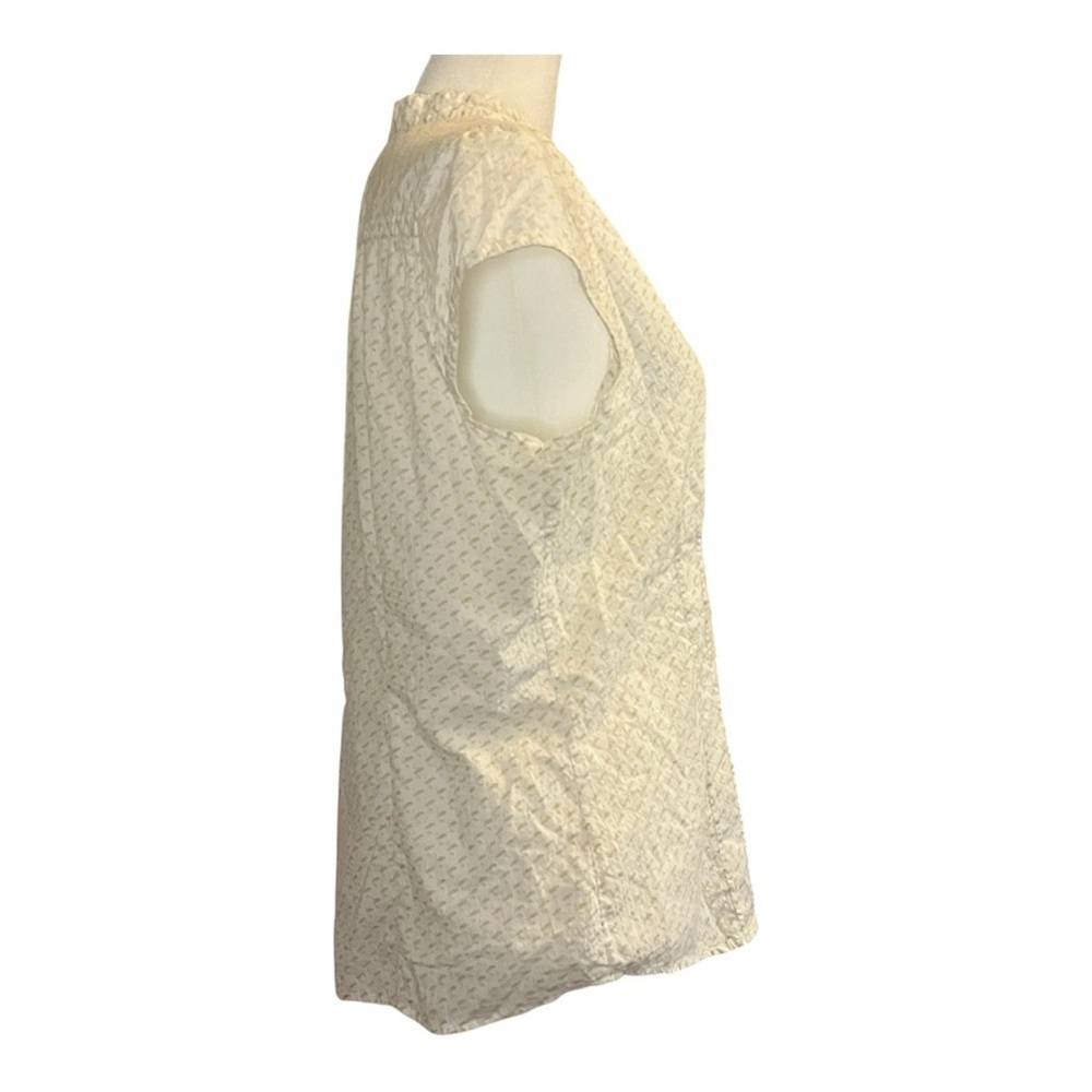 Columbia Elegant Cream Button-Up Women's Top Medium - Picture 8 of 10